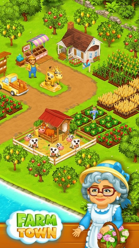 Farm Town Happy Farming Day mod android