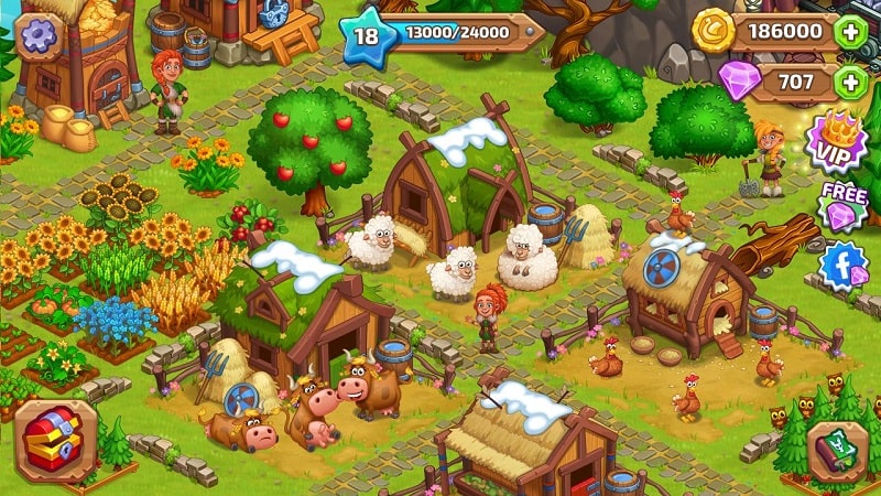 Vikings and Dragon Island Farm mod android