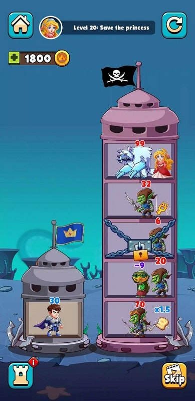 Hero Tower Wars mod android