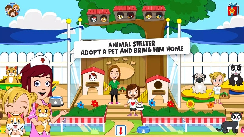 My Town Pet Animal kids game mod android
