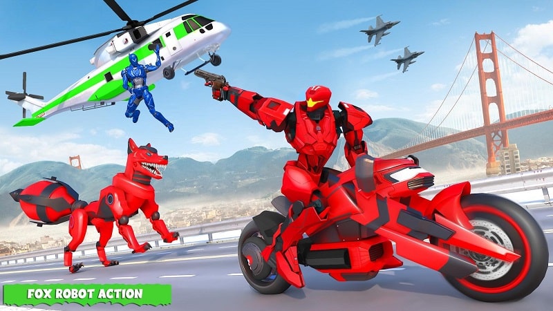 Fox Robot Transform Bike Game mod