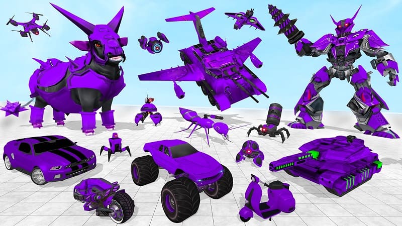 Bull Robot Car Transforming Games mod